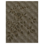 Brown Roses Stencil Floral Scrapbook Paper Custom Letterhead