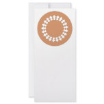 Brown Round Wheel Pattern Graphic Design. Full Color Rack Card