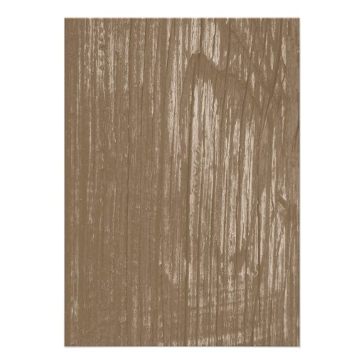 Brown Rustic Barn Wood Wedding Invitations