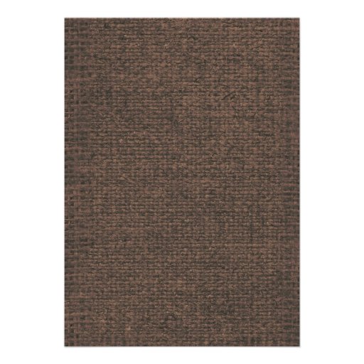Brown Rustic Burlap Mason Jar Wedding Invitations