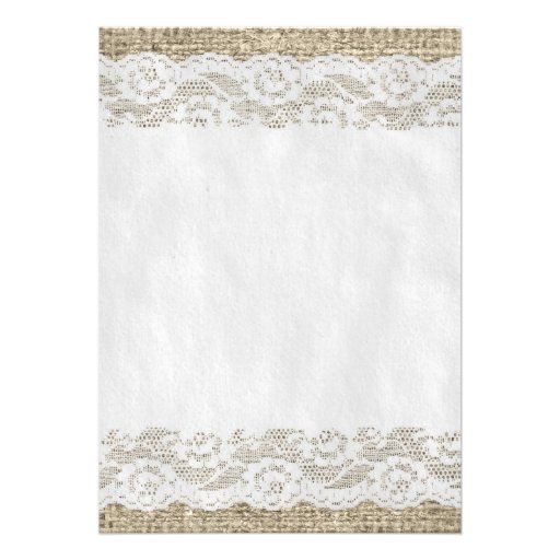 Brown Rustic Lace Bridal Shower Invitations