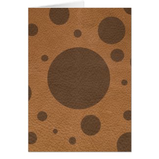 Brown Scattered Spots on Tan Leather Texture Card