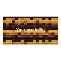 Brown shapes customized photo card
