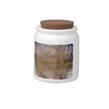 Brown sheepskin texture candy jar