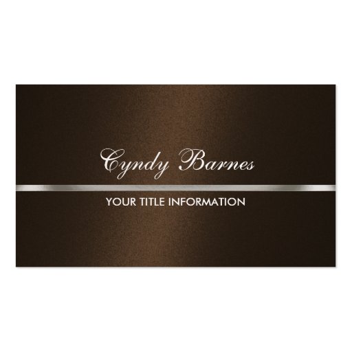 Brown Shimmer with Silver Business Card