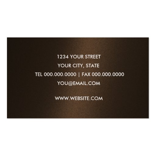 Brown Shimmer with Silver Business Card (back side)