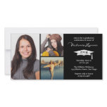 Brown simply collage class of grad announcement personalized photo card