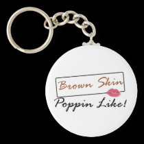 Brown Skin Poppin Keychain