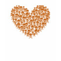 Brown Skull Heart t-shirts