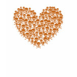 Brown Skull Heart t-shirts