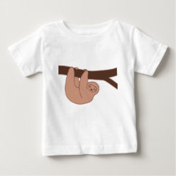 Brown Smiling Sloth with Heart Nose Infant T-shirt
