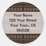 Brown Snowflake pattern Sticker