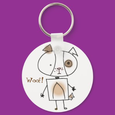 Brown Spottie Dog Keychain by spoonfulsofdoodles