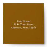 Brown Square Envelope with Custom Address