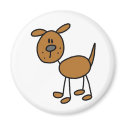 Brown Stick Figure Dog Magnet by stick_figures Brown Stick Figure Dog Magnet