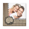 Brown Stripe Love Birds Photo Save The Date Magnet magnet
