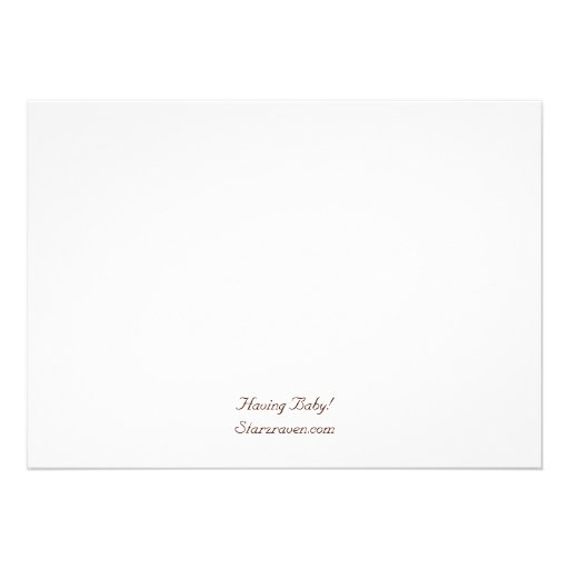 Brown Stripe Red Baby Shower Invitations