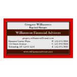Brown Stripe Red Professional Business Cards