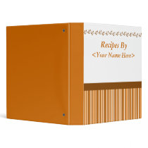 Brown Stripes Recipe Book binders