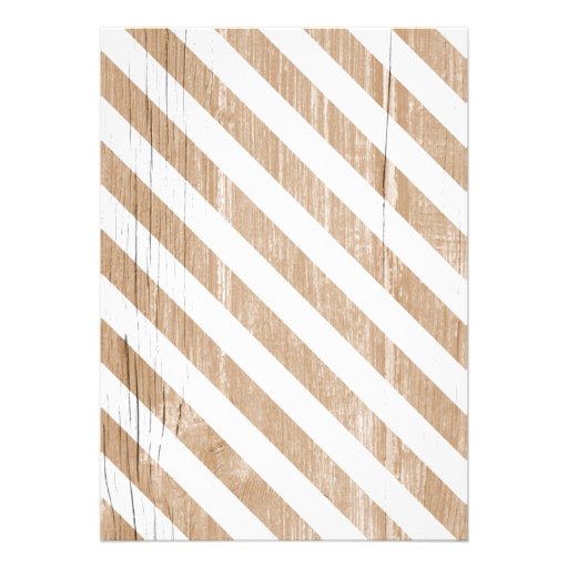 Brown Stripes Wedding Invitations