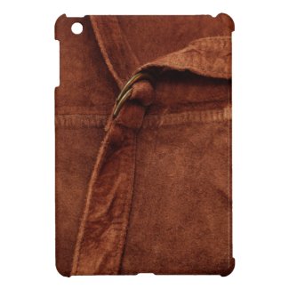 Brown Suede With Strap And Buckle iPad Mini Cover