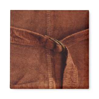 Brown Suede With Strap And Buckle magnet
