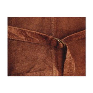 Brown Suede With Strap And Buckle postcard