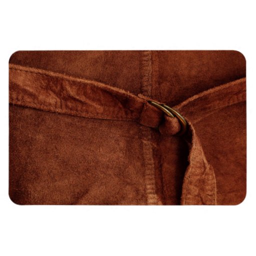 Brown Suede With Strap And Buckle Vinyl Magnet
