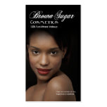 Brown Sugar I - Afrocentric Cosmetics, Makeup Business Card Templates