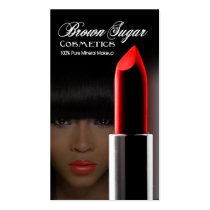 Brown Sugar II - Afrocentric Cosmetics, Makeup Business Card Template