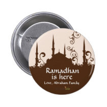 Brown Swirl Mosque Pin buttons