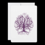 Brown Swirl Tree Chartreuse fonts Wedding Invitate