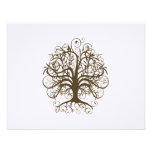 Brown Swirl Tree  Wedding  Response Card Personalized Invitation