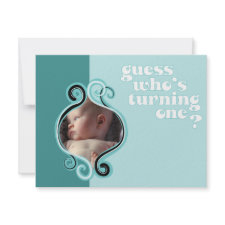 Brown Swirly Frame Front invitation