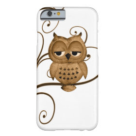 Brown Swirly Tree Owl iPhone 6 case