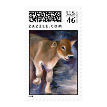 Brown Swiss Calf Postage Stamps