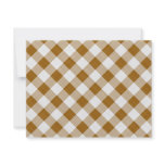 brown table cloth invitation