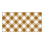 brown table cloth custom photo card