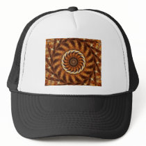Brown Tan Gold Kaleidoscope Art 11 hats