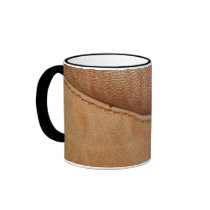 Brown Tan Orange Leather Look Texture Mug