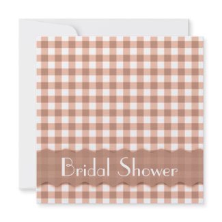 Brown Tea Party Bridal Shower invitation