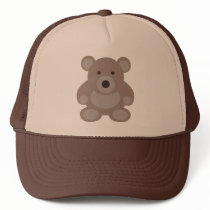 Brown Teddy Bear Mesh Hat