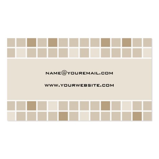 Brown Tile Business Card (back side)