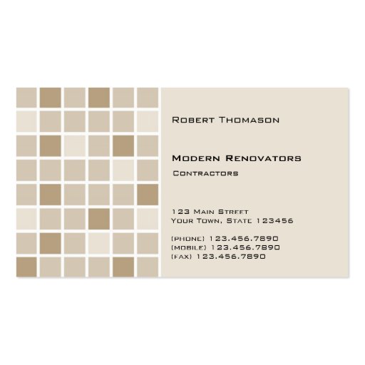 Brown Tile Business Card