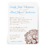 Brown Tree Aqua Blue Font Wedding Invitation
