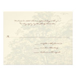 Brown Tree Wedding Monogram Response Card Invite