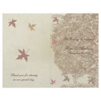 Brown Tree Wedding Program Flyer