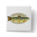 Brown Trout Bum Fish, Fishing buttons