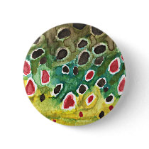 Brown Trout Fish Button