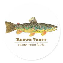 Brown Trout - Fish, Fishing, Ichthyology stickers
